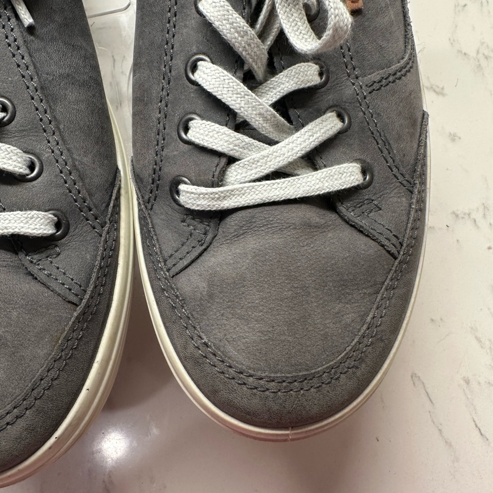 ECCO - Soft 7 sneaker, gray soft rich leather with all day comfort - Picture 11 of 11